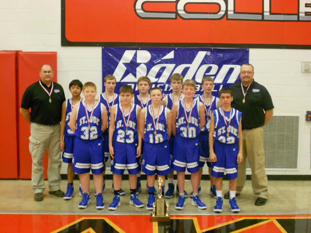 2012 - Class S Boys Basketball 4th Place - St.Joe-Olney