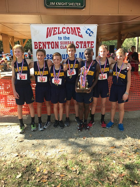 2017 Class L Boys Cross Country State 4th Place - Marion