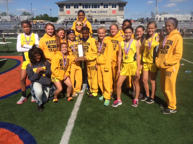 L girls track Marion 2nd